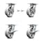 Service Caster 6 Inch V Groove Semi Steel Swivel Caster Swivel Locks 2 Brakes SCC, 2PK SCC-35S620-VGB-BSL-2-SLB-2 - alternate 1